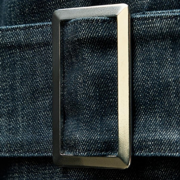 Zara Denim Blue Belted Dress Size XS - Picture 13 of 16